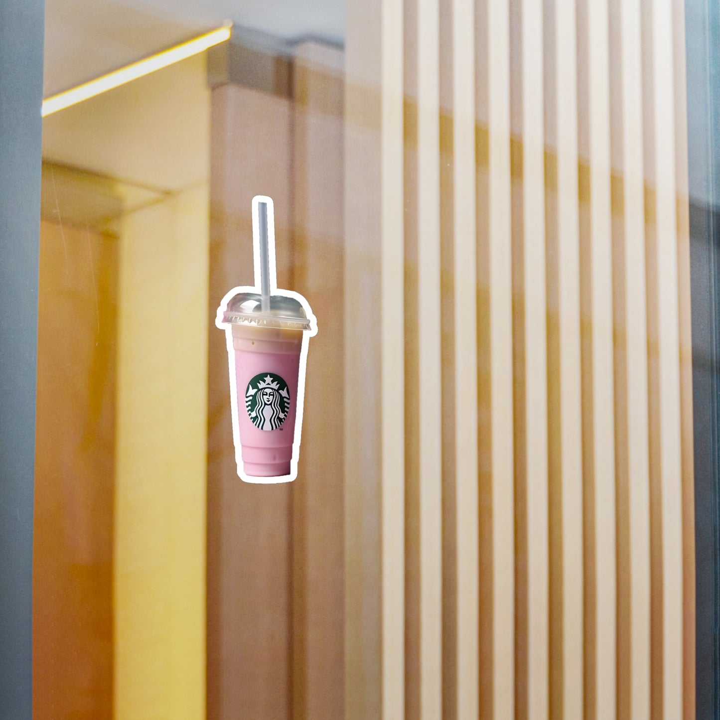 Pink Starbucks Drink Kiss-Cut Vinyl Decals