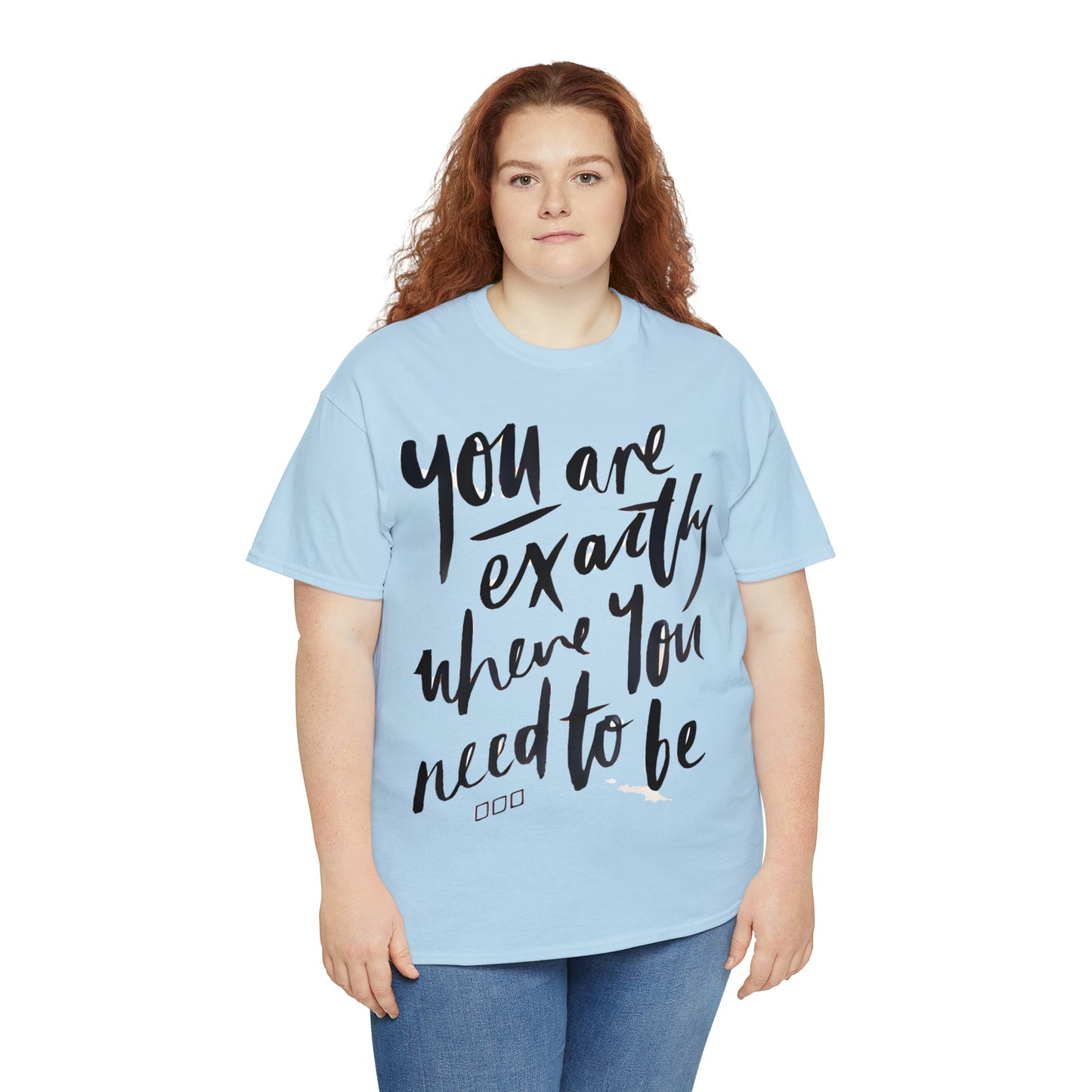 You re EXACTLY where you need to be  - CR Celebrate Recovery Classic Logo - Unisex Heavy Cotton Tee