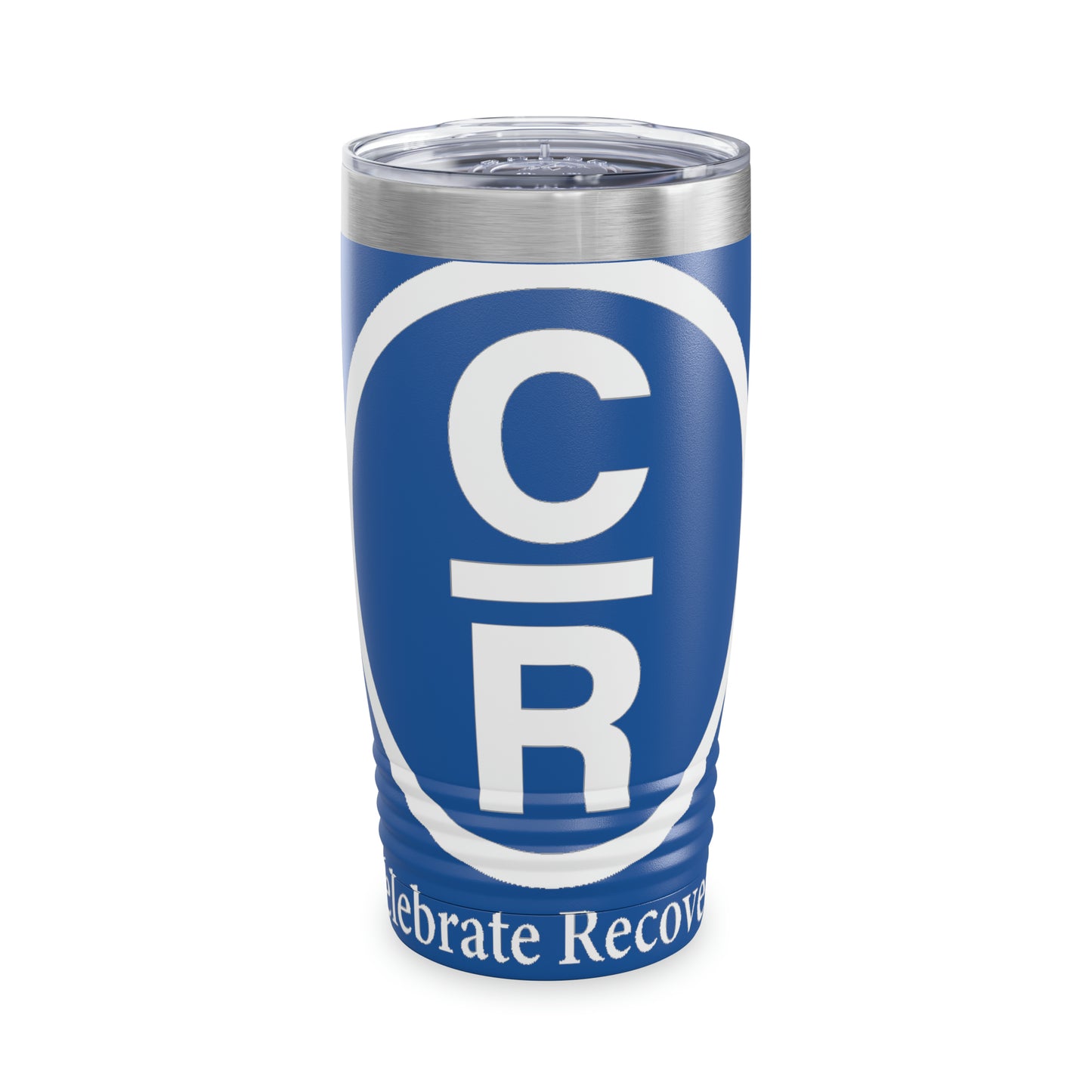 CR Celebrate Recovery Basic Logo White Ringneck Tumbler, 20oz