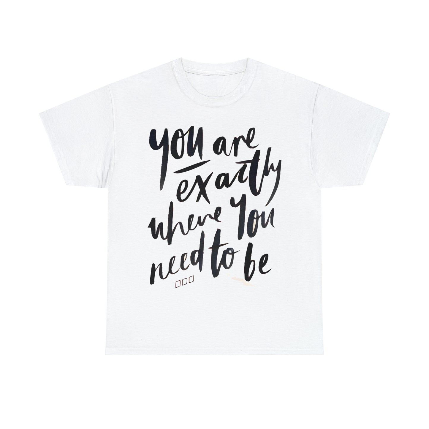 You re EXACTLY where you need to be  - CR Celebrate Recovery Classic Logo - Unisex Heavy Cotton Tee