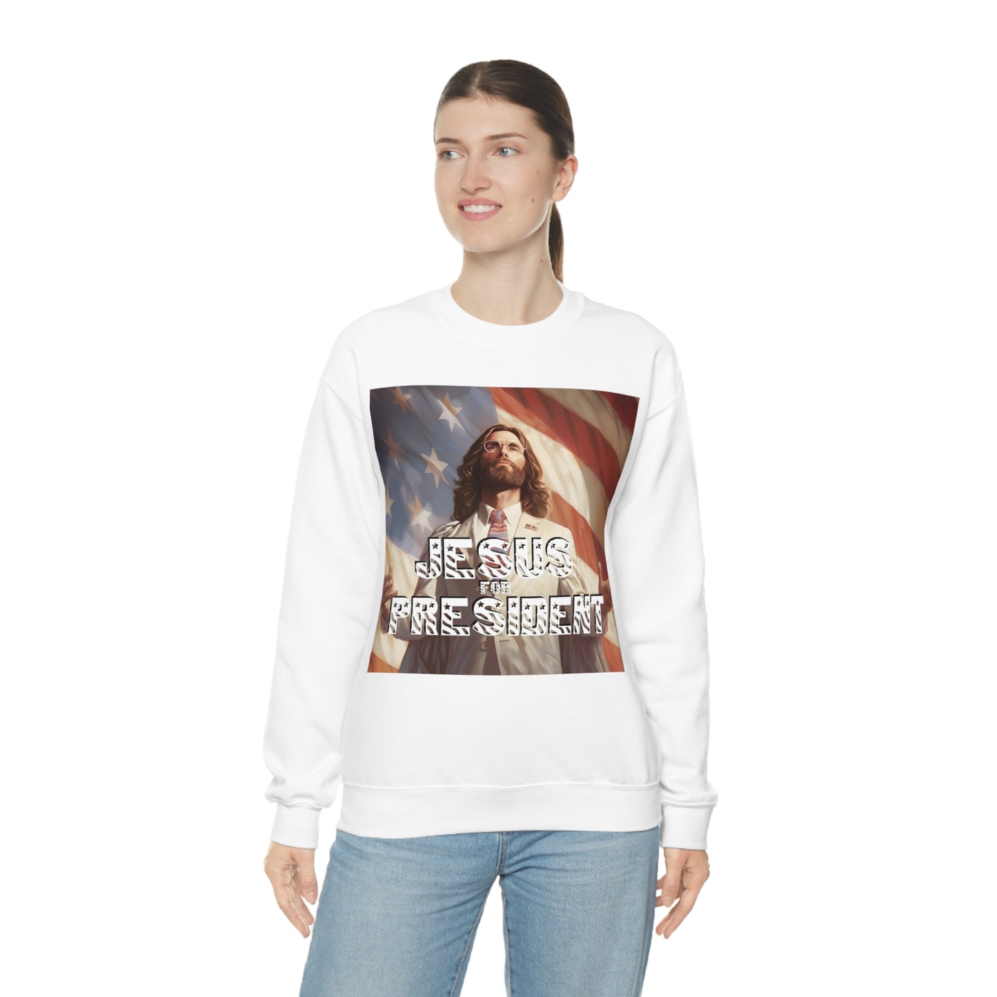 Jesus for President Unisex Heavy Blend™ Crewneck Sweatshirt