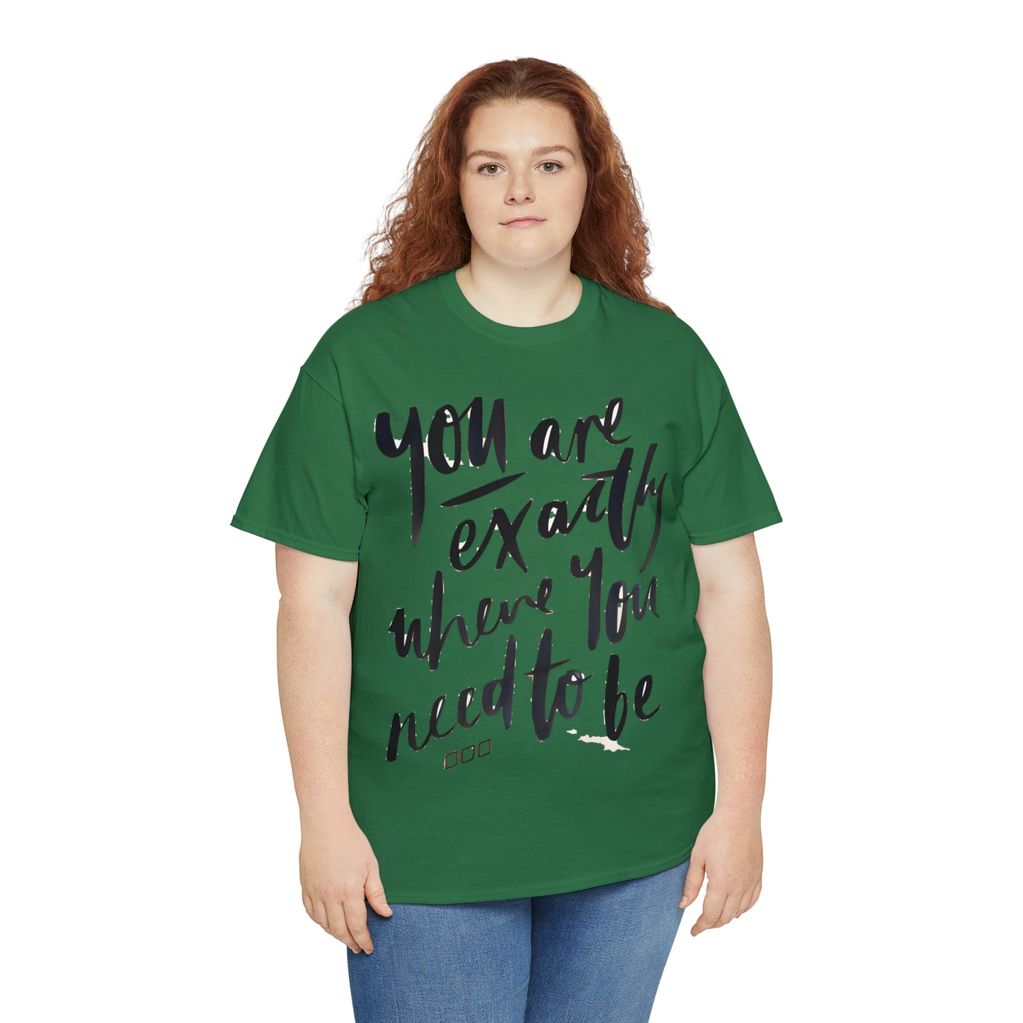 You re EXACTLY where you need to be  - CR Celebrate Recovery Classic Logo - Unisex Heavy Cotton Tee