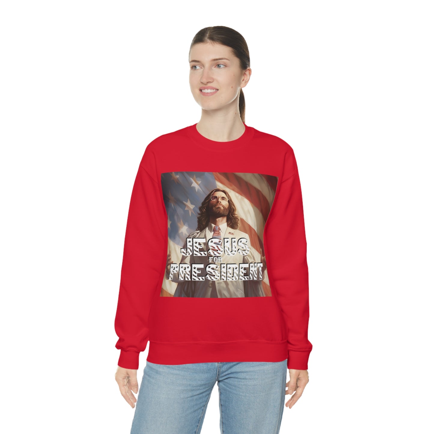 Jesus for President Unisex Heavy Blend™ Crewneck Sweatshirt