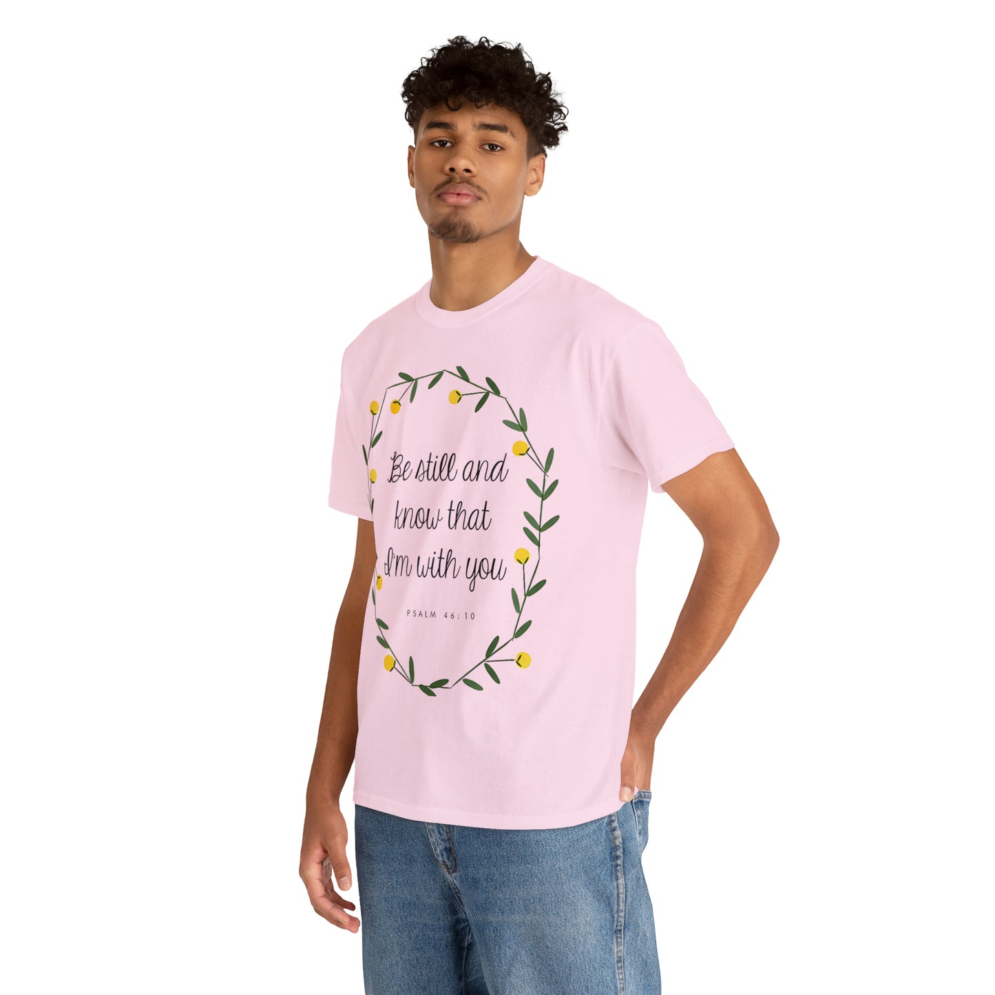 Be Still and know that I am with you (Psalm) - Unisex Heavy Cotton Short Sleeve Tee