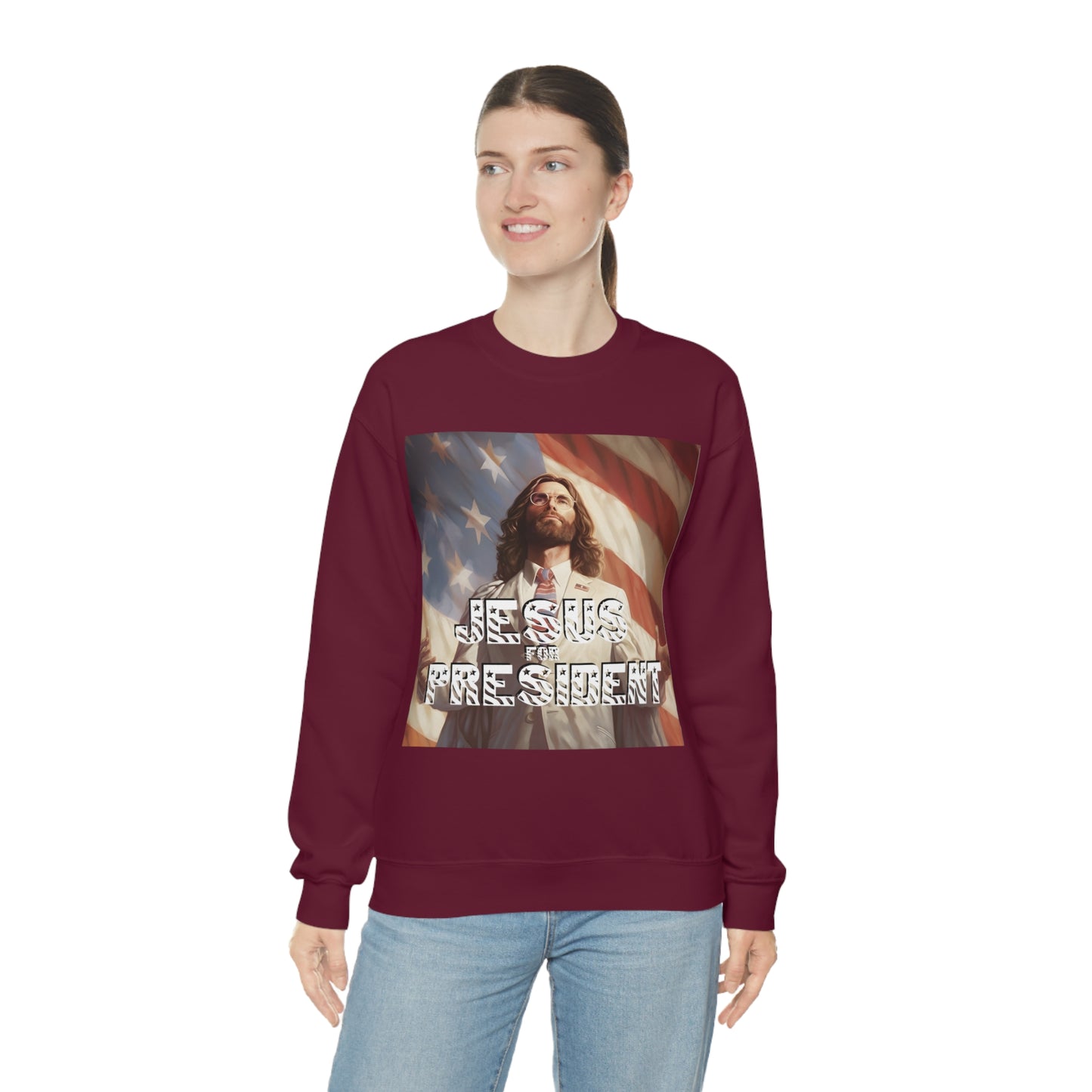 Jesus for President Unisex Heavy Blend™ Crewneck Sweatshirt