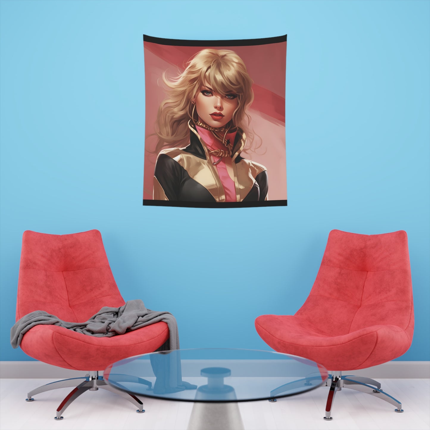 Anime Taylor Swift 4- Printed Wall Tapestry