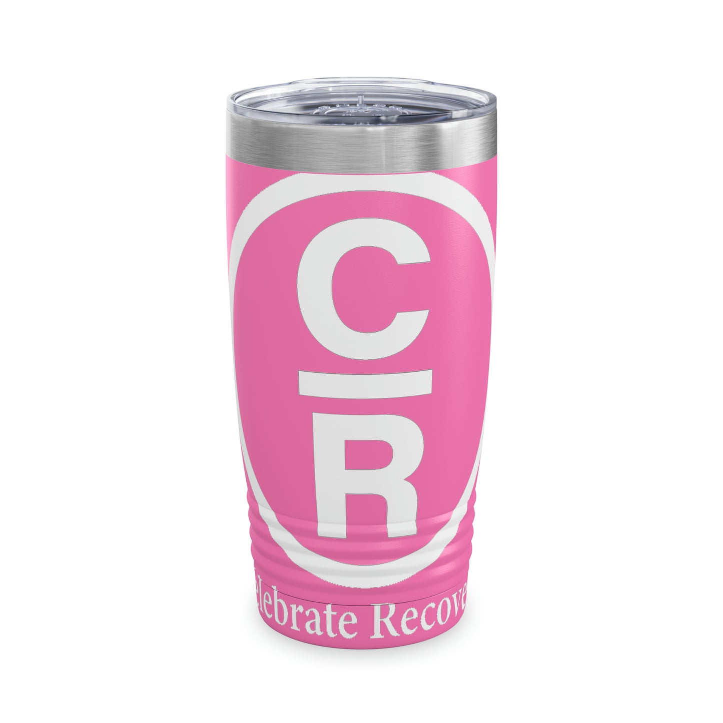CR Celebrate Recovery Basic Logo White Ringneck Tumbler, 20oz