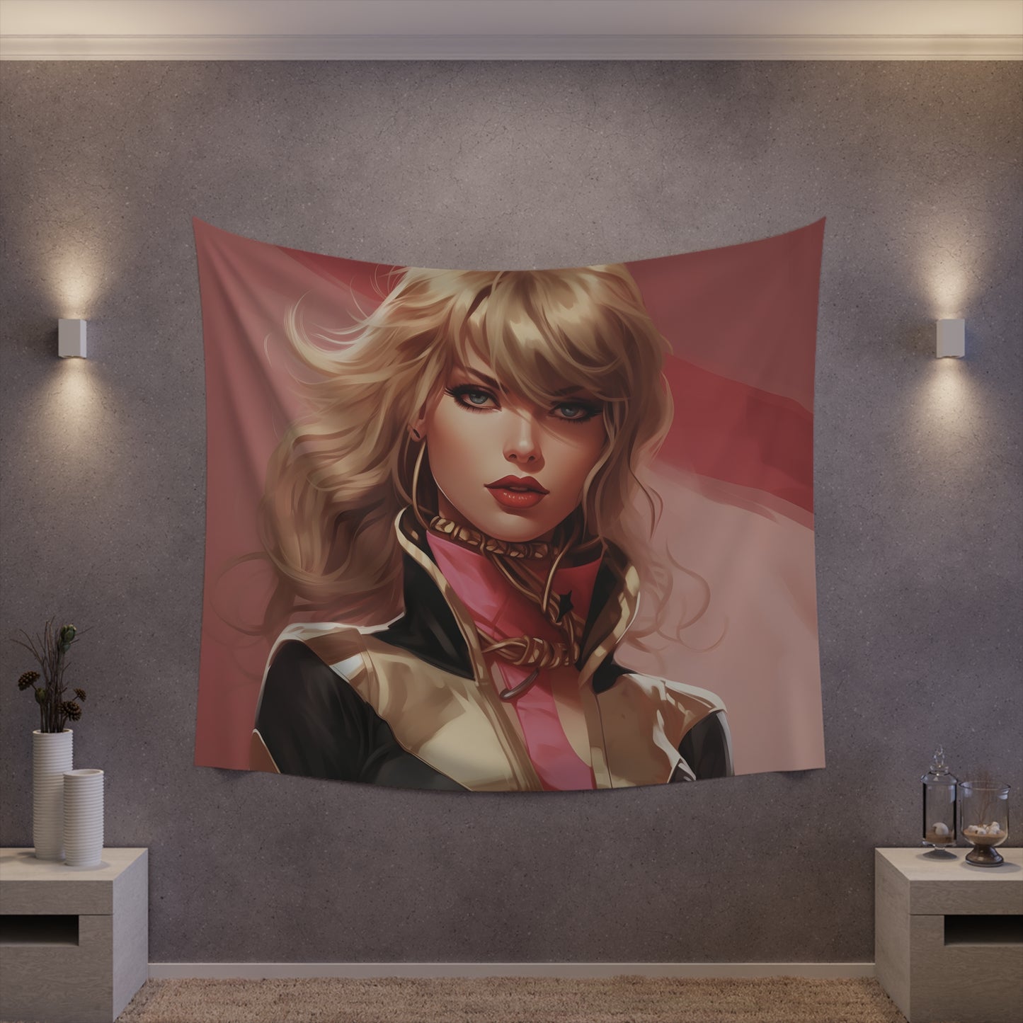 Anime Taylor Swift 4- Printed Wall Tapestry
