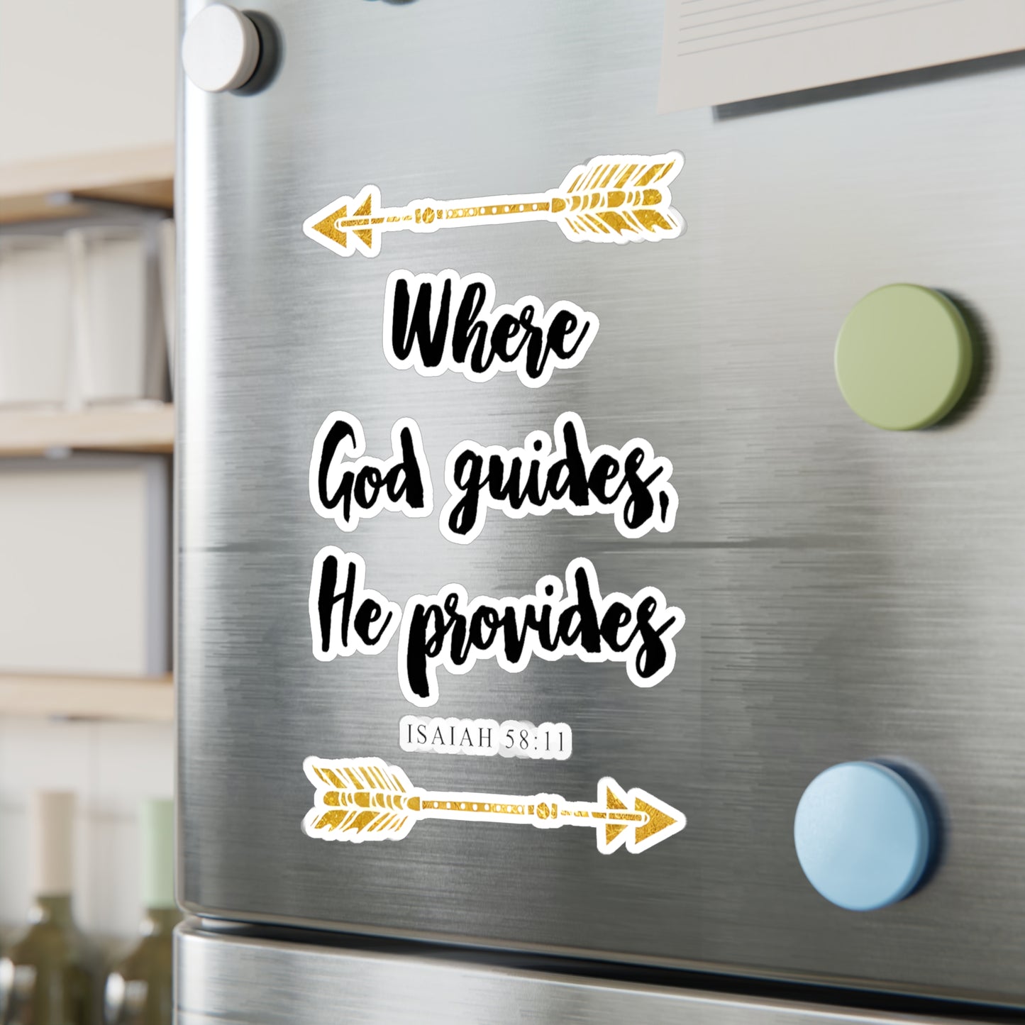 Where GOD guides, He Provides - Isaiah Kiss-Cut Vinyl Decals