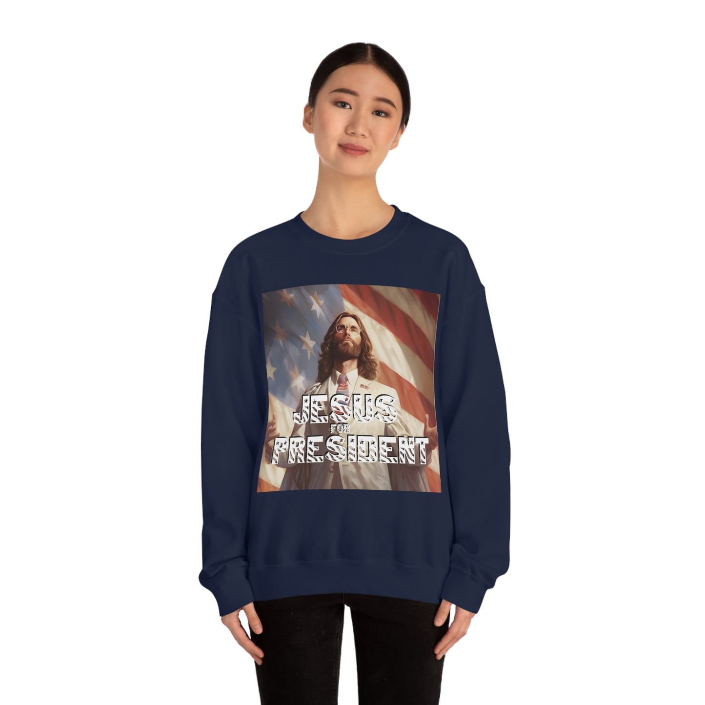 Jesus for President Unisex Heavy Blend™ Crewneck Sweatshirt