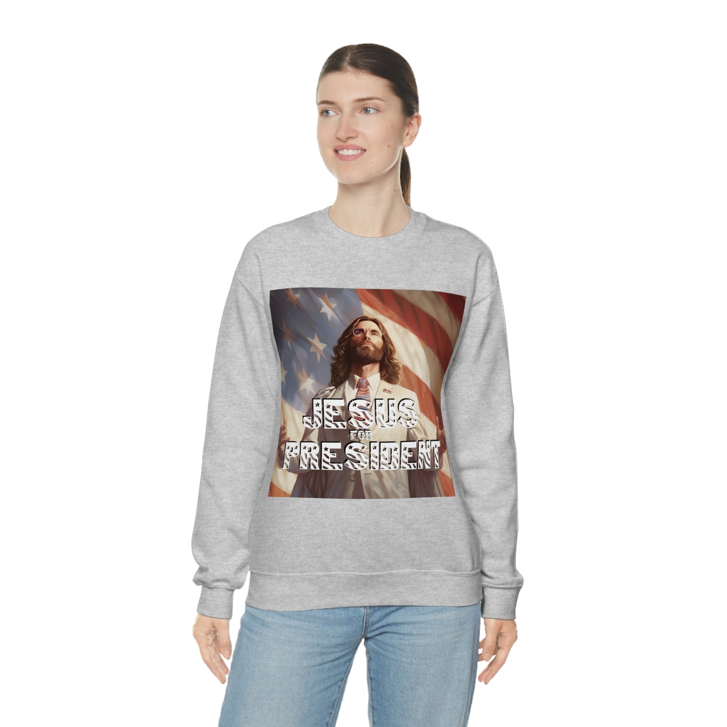 Jesus for President Unisex Heavy Blend™ Crewneck Sweatshirt