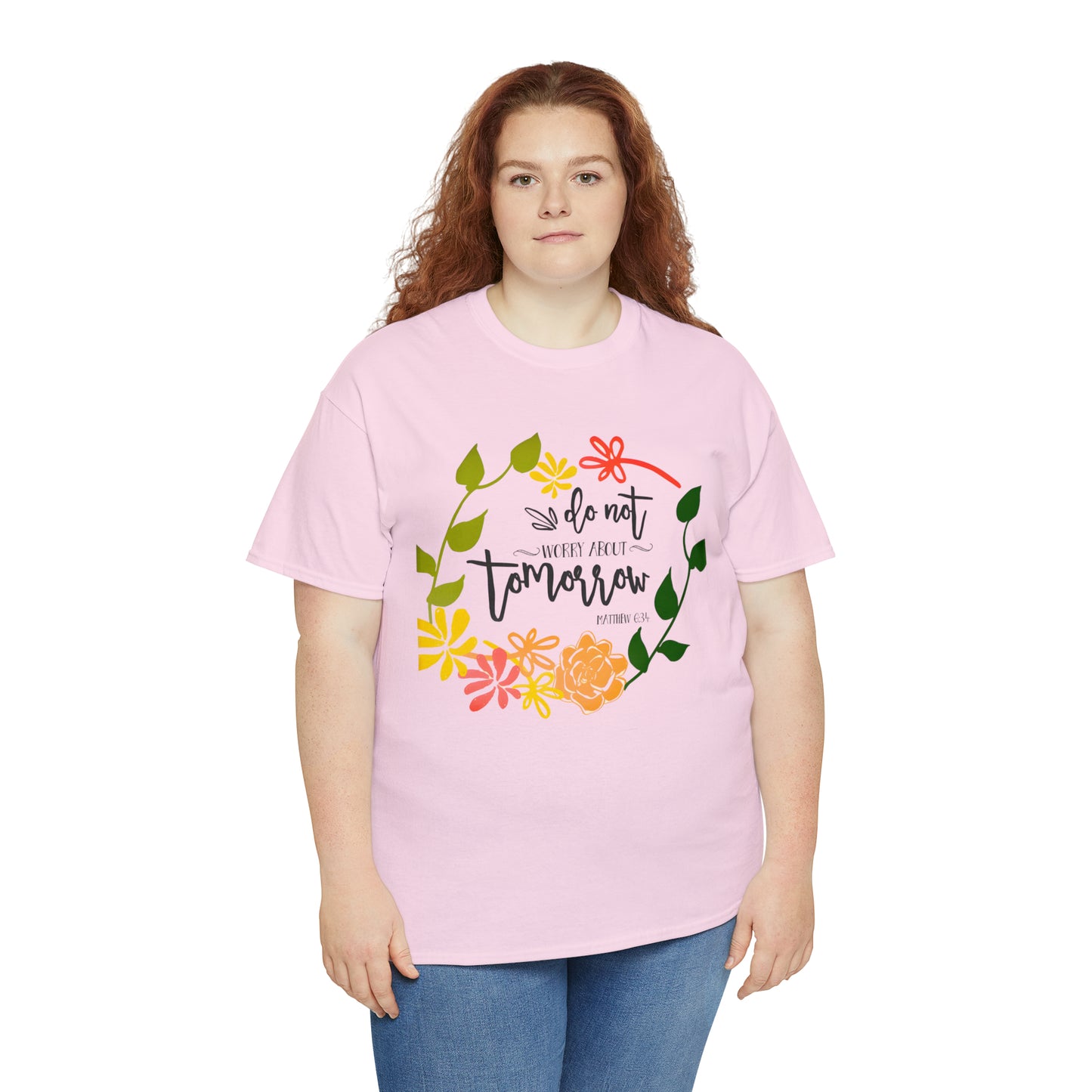 Do not worry about tomorrow (Matthew) - Unisex Heavy Cotton Short Sleeve Tee