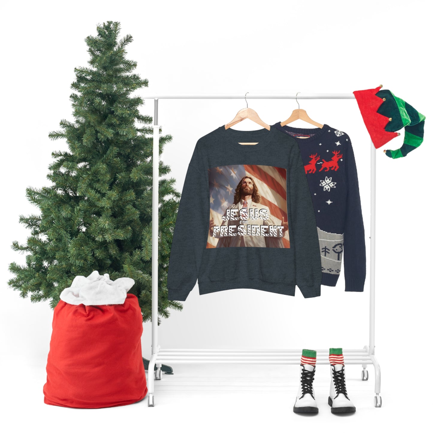 Jesus for President Unisex Heavy Blend™ Crewneck Sweatshirt