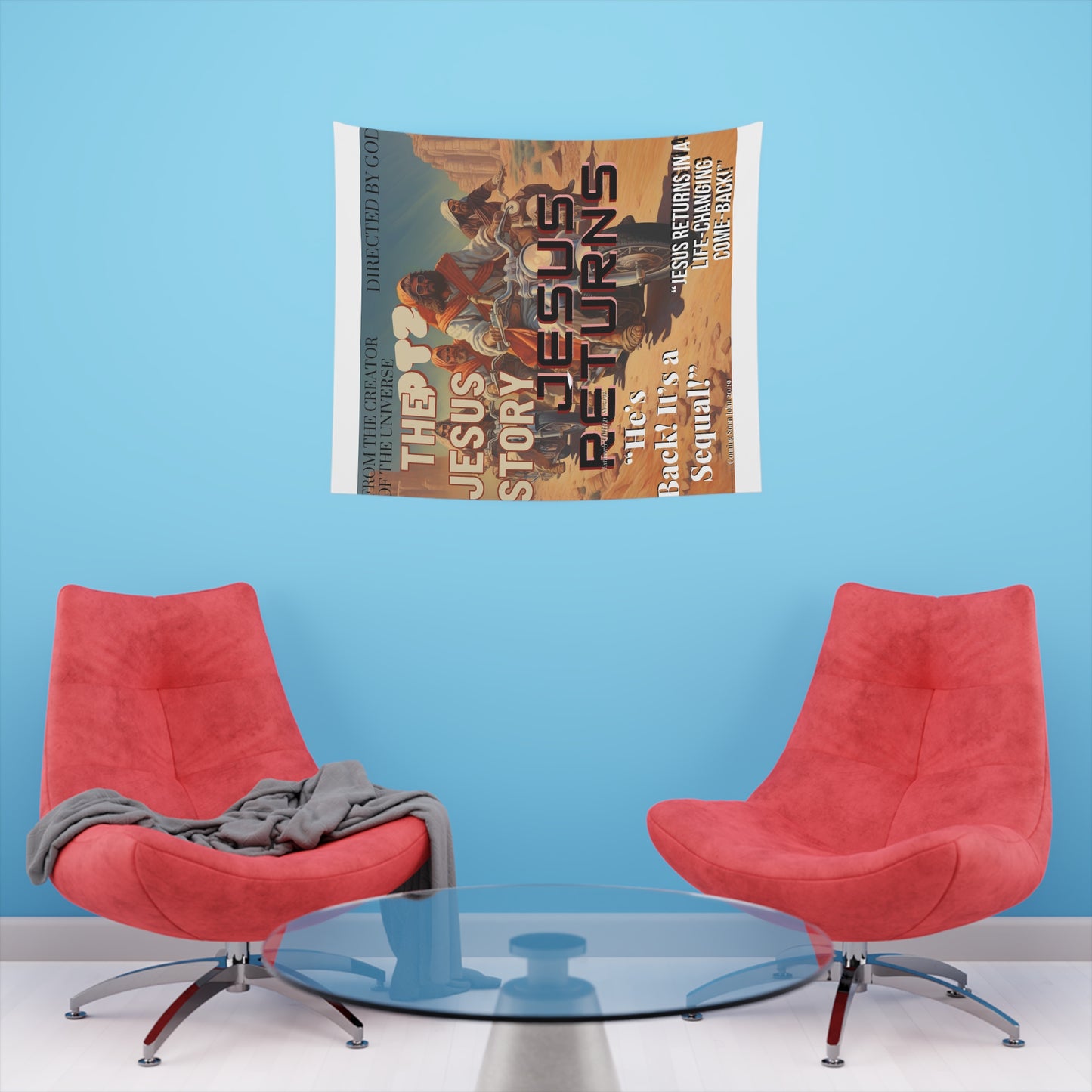 The Jesus Story PT2 “Jesus Returns  Printed Wall Tapestry