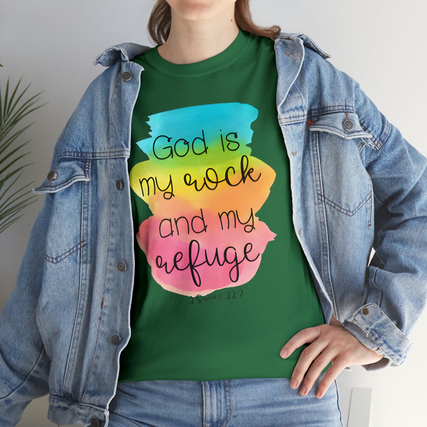 God is my rock and my refuge - Unisex Heavy Cotton Short Sleeve Tee