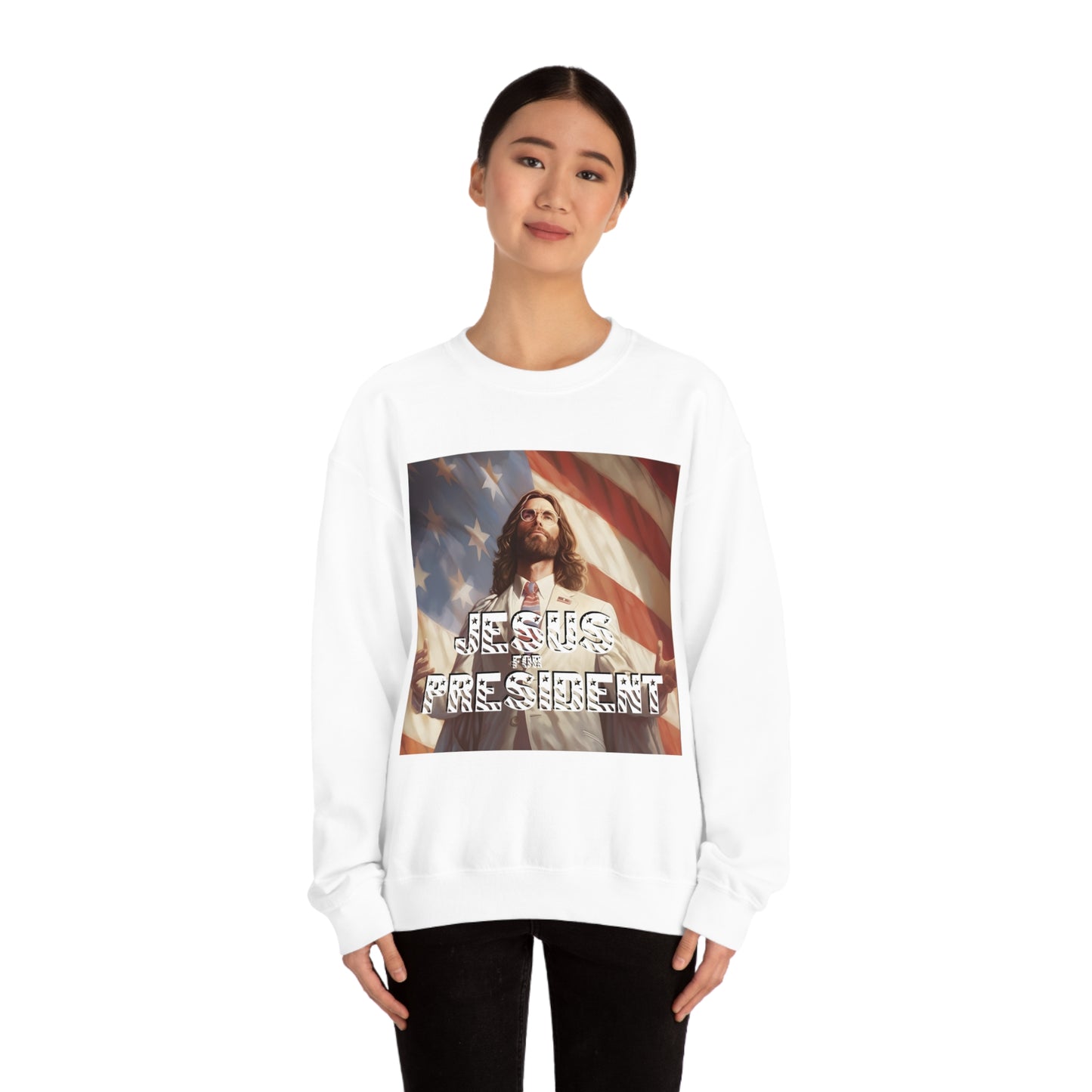 Jesus for President Unisex Heavy Blend™ Crewneck Sweatshirt