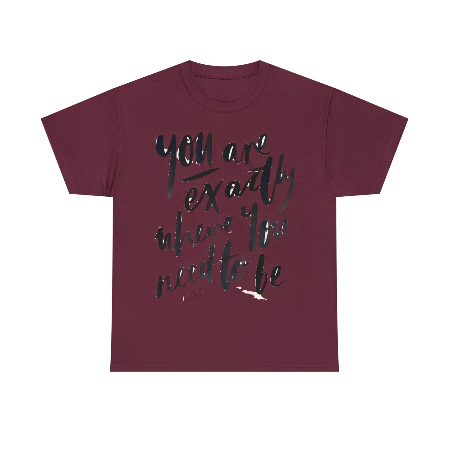You re EXACTLY where you need to be  - CR Celebrate Recovery Classic Logo - Unisex Heavy Cotton Tee