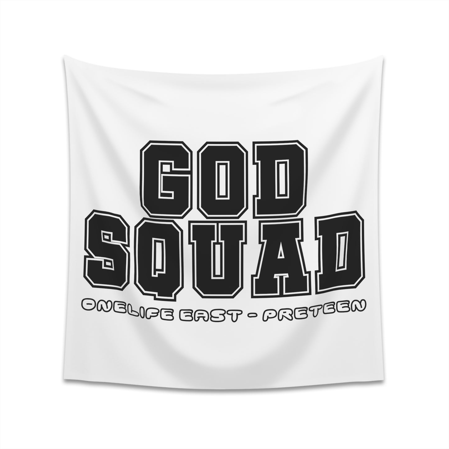 “God Squad” - Pre-Teen Room - Printed Wall Tapestry