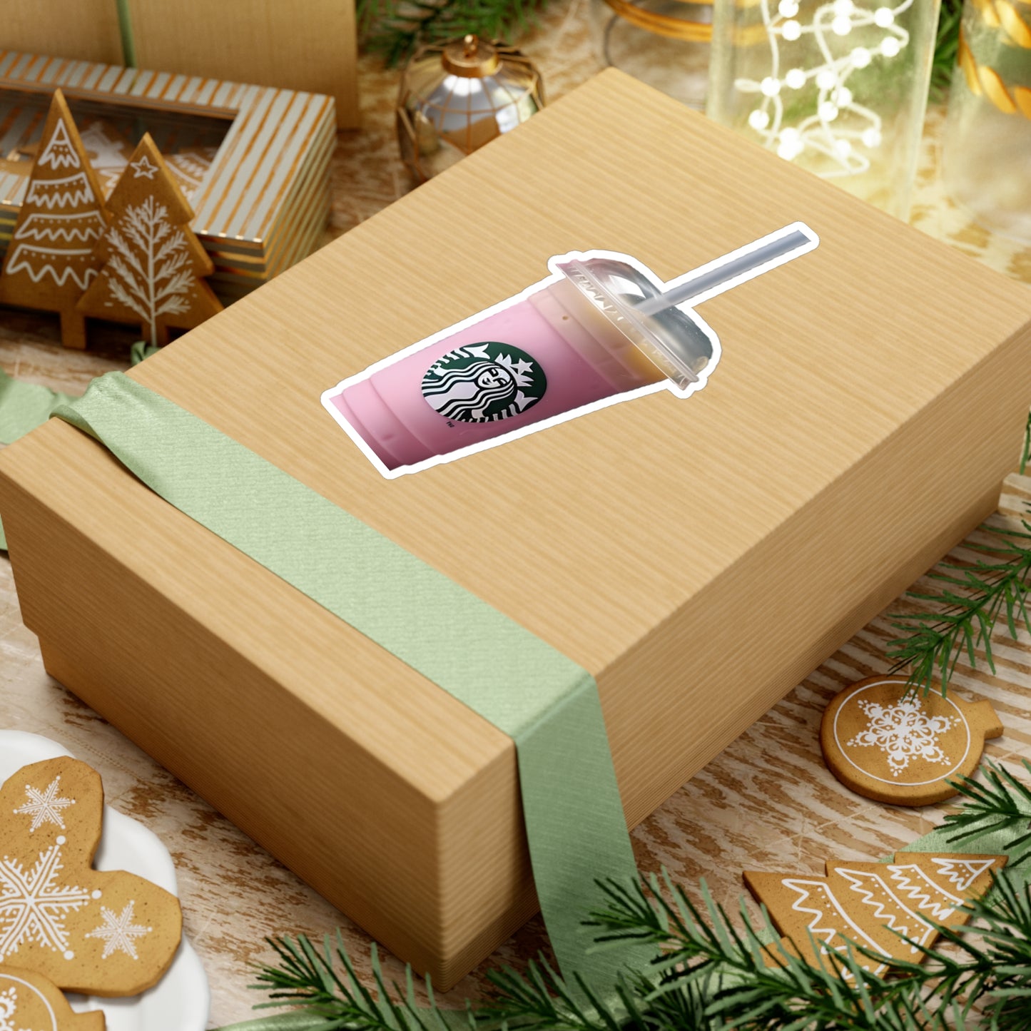 Pink Starbucks Drink Kiss-Cut Vinyl Decals
