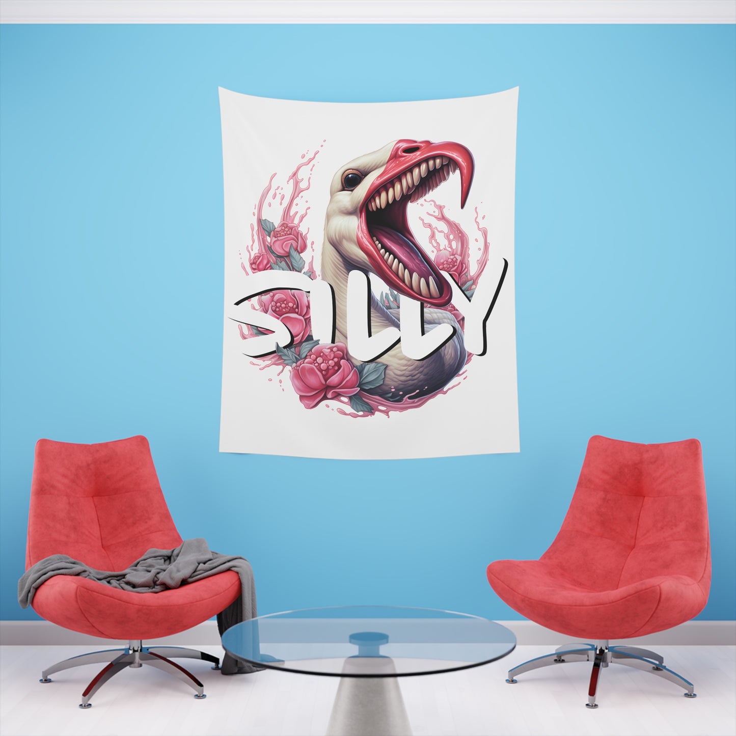 Aggressively Silly Goose Printed Wall Tapestry