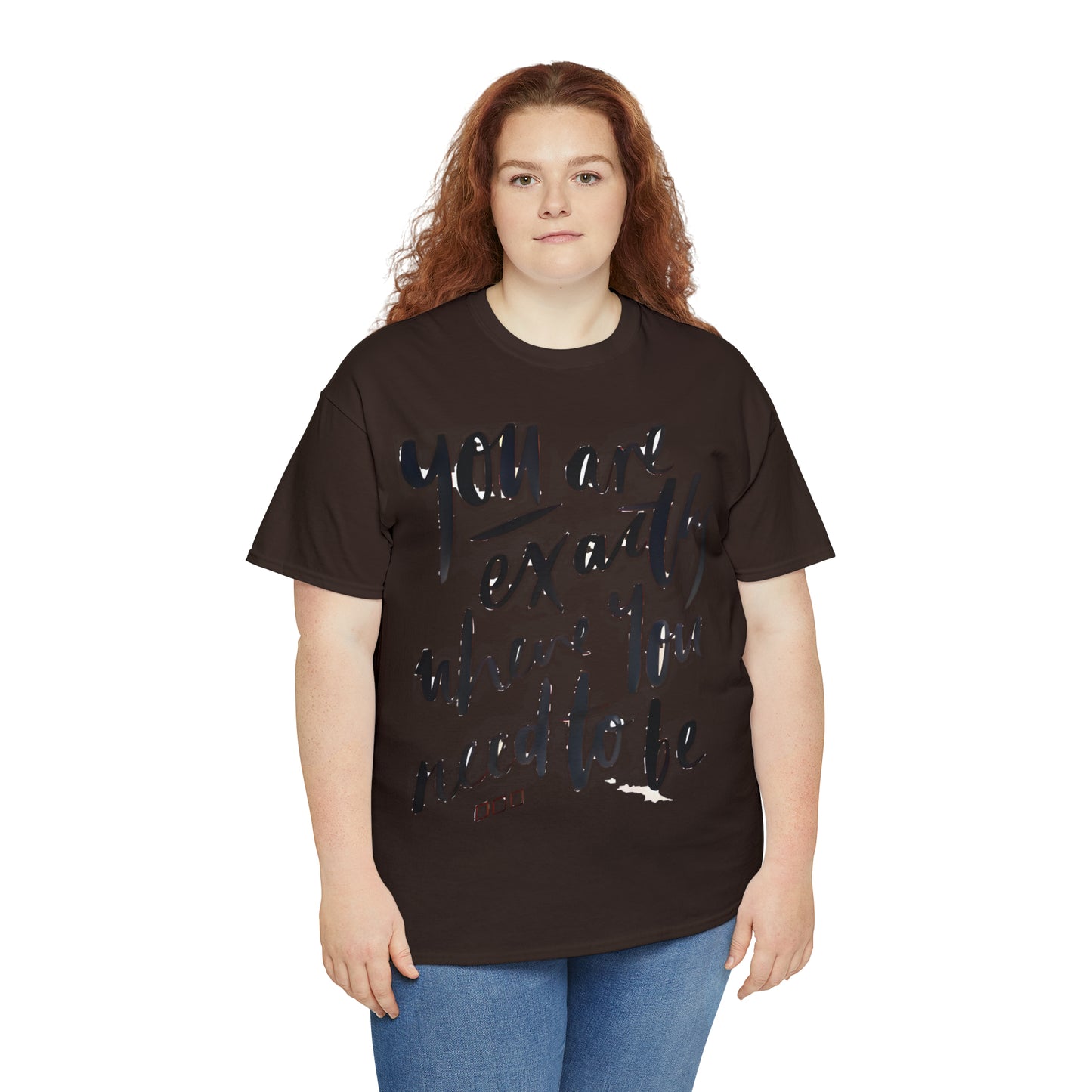 You re EXACTLY where you need to be  - CR Celebrate Recovery Classic Logo - Unisex Heavy Cotton Tee