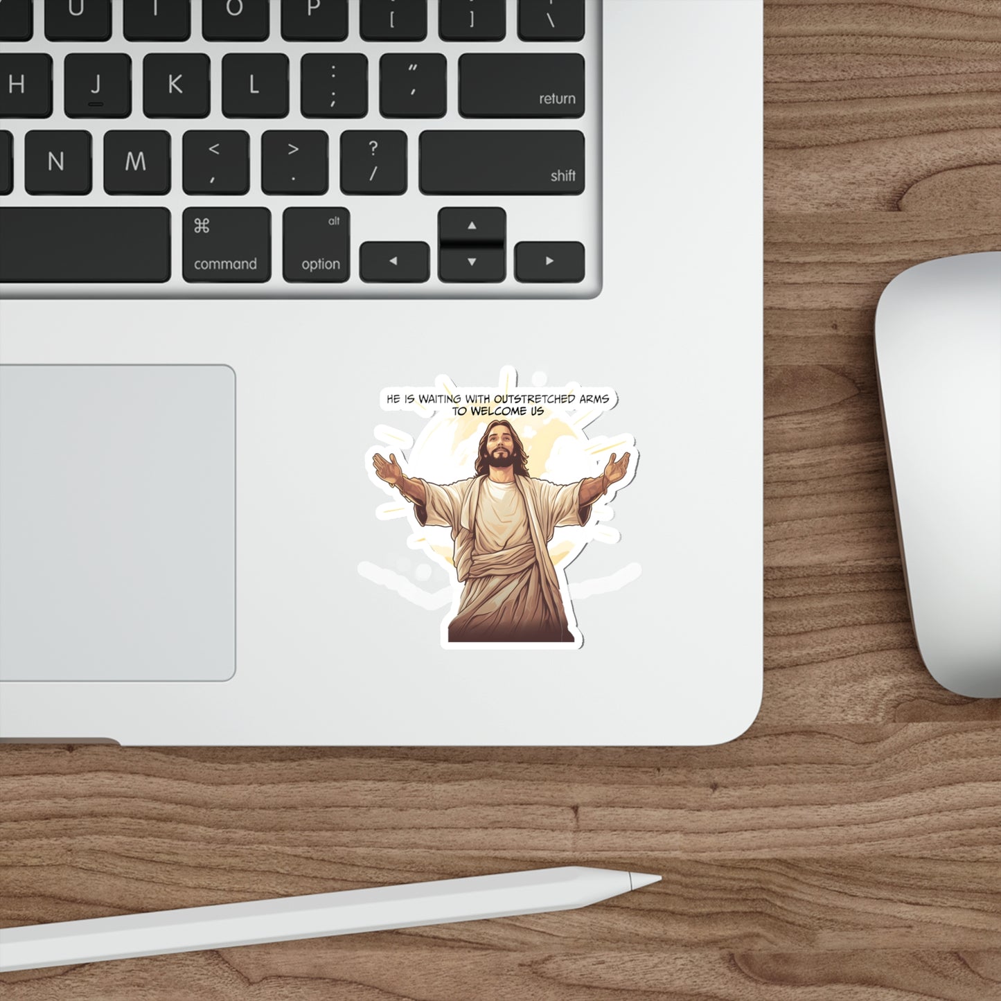 He is Waiting with Outstretched Arms to Welcome Us - Dialogue-  Die-Cut Stickers (MB)