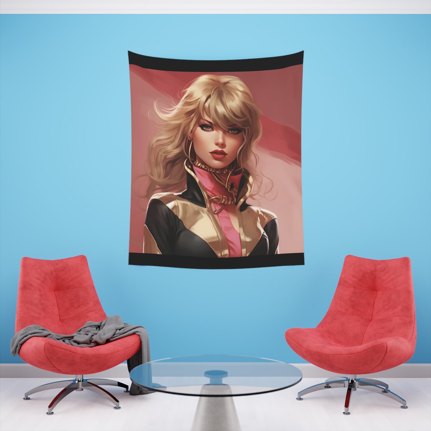 Anime Taylor Swift 4- Printed Wall Tapestry