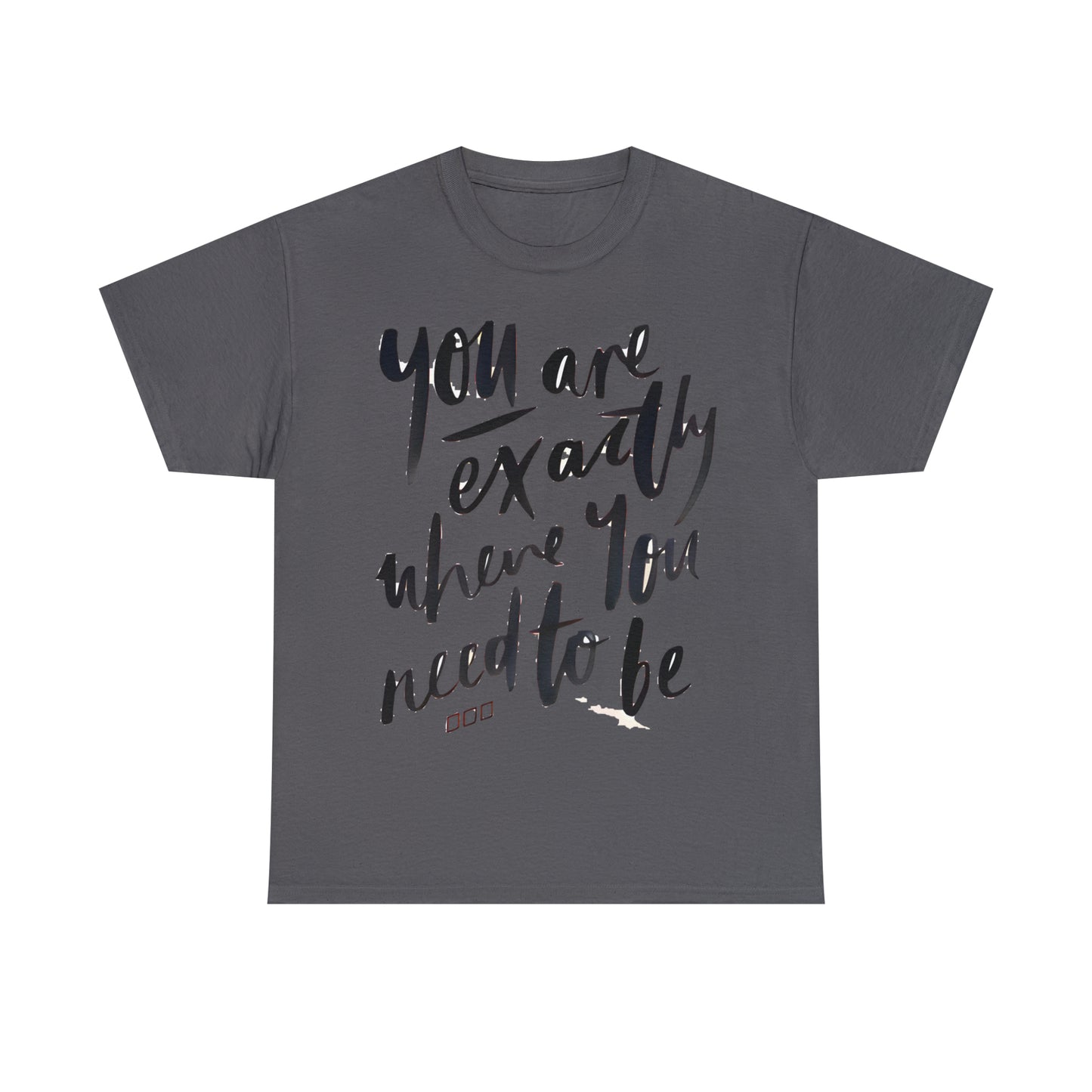 You re EXACTLY where you need to be  - CR Celebrate Recovery Classic Logo - Unisex Heavy Cotton Tee