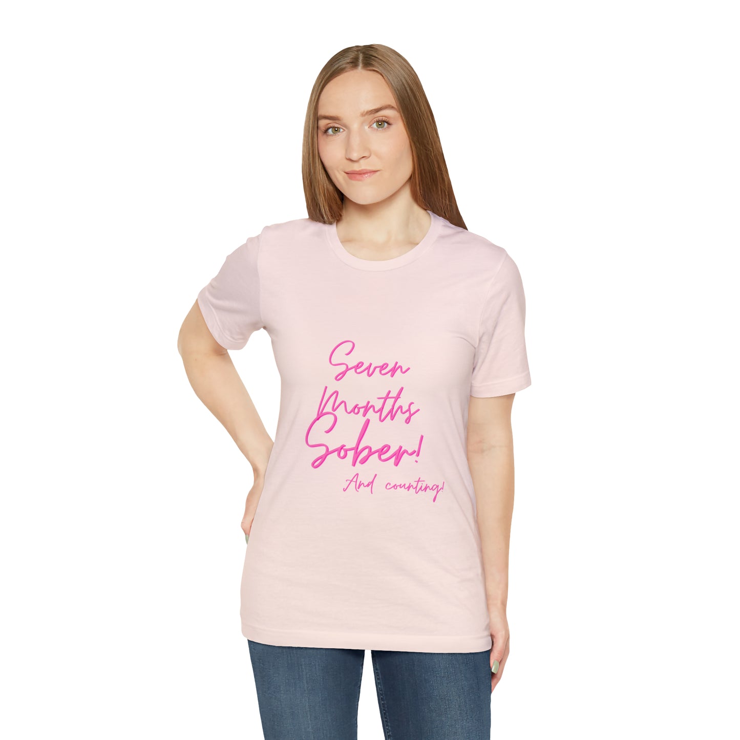 Seven Months Sober (7 Months) Unisex Jersey Short Sleeve Tee