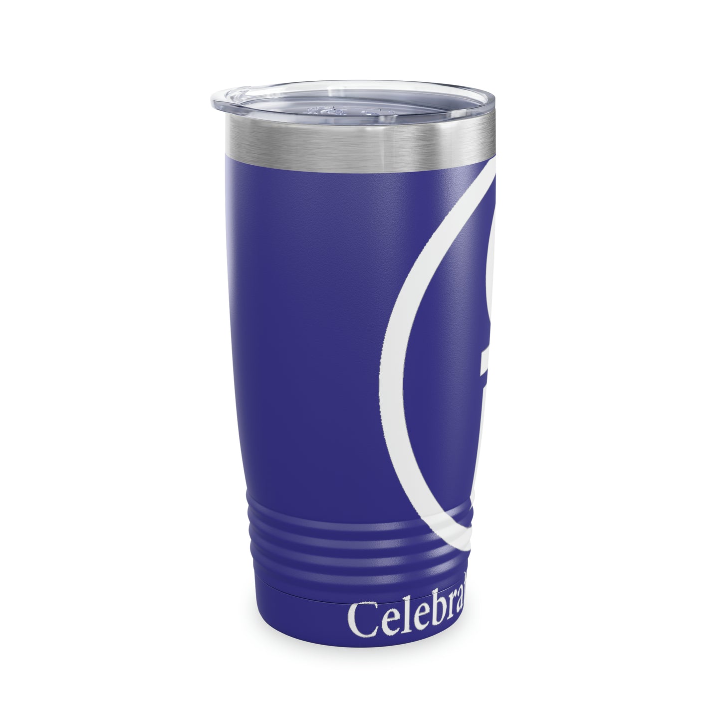 CR Celebrate Recovery Basic Logo White Ringneck Tumbler, 20oz