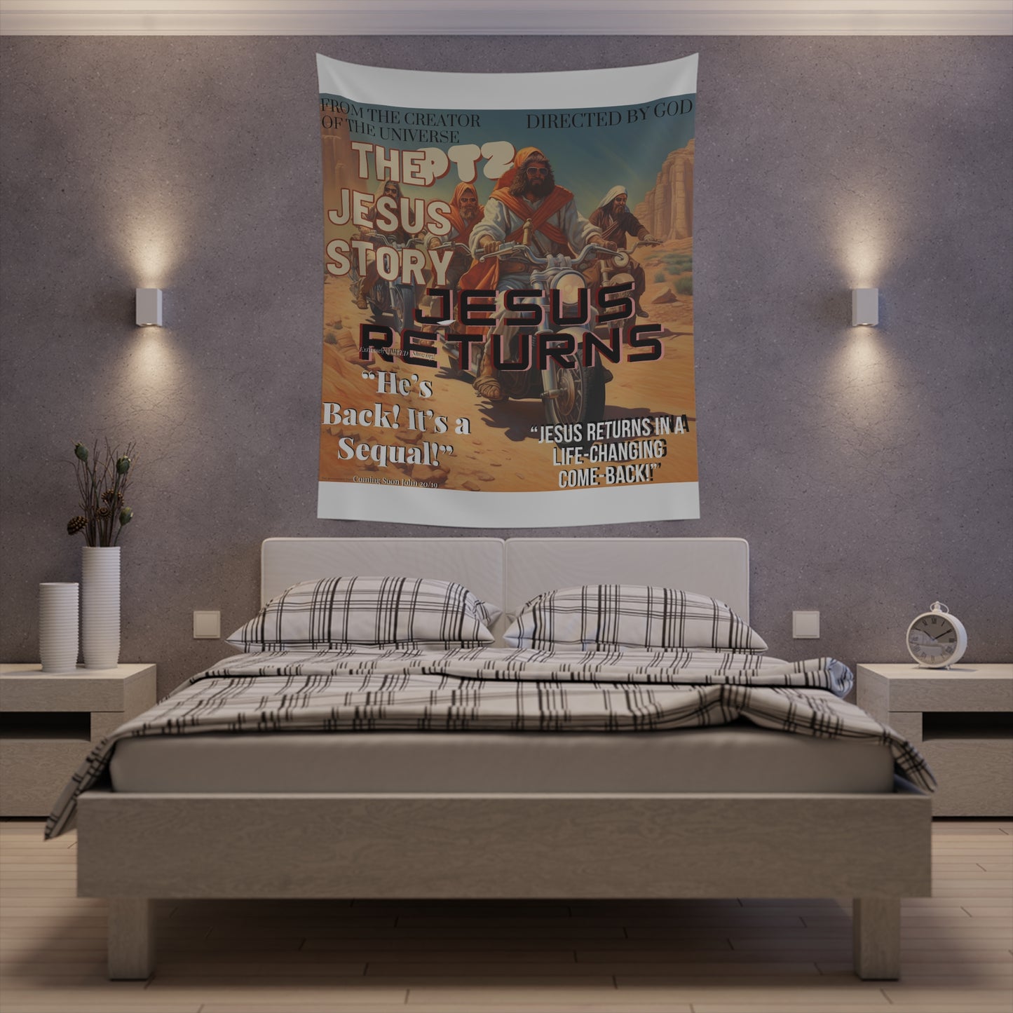 The Jesus Story PT2 “Jesus Returns  Printed Wall Tapestry