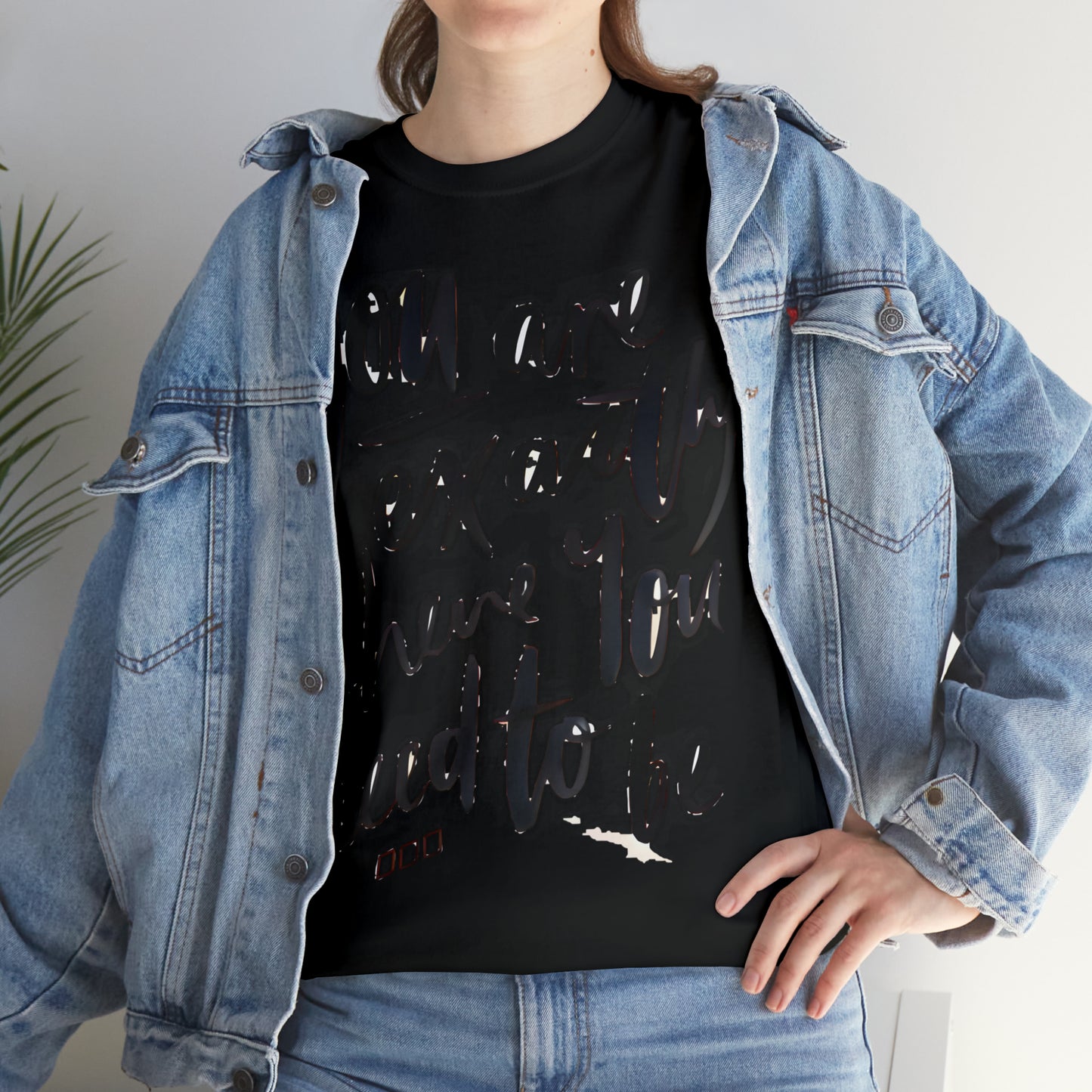 You re EXACTLY where you need to be  - CR Celebrate Recovery Classic Logo - Unisex Heavy Cotton Tee