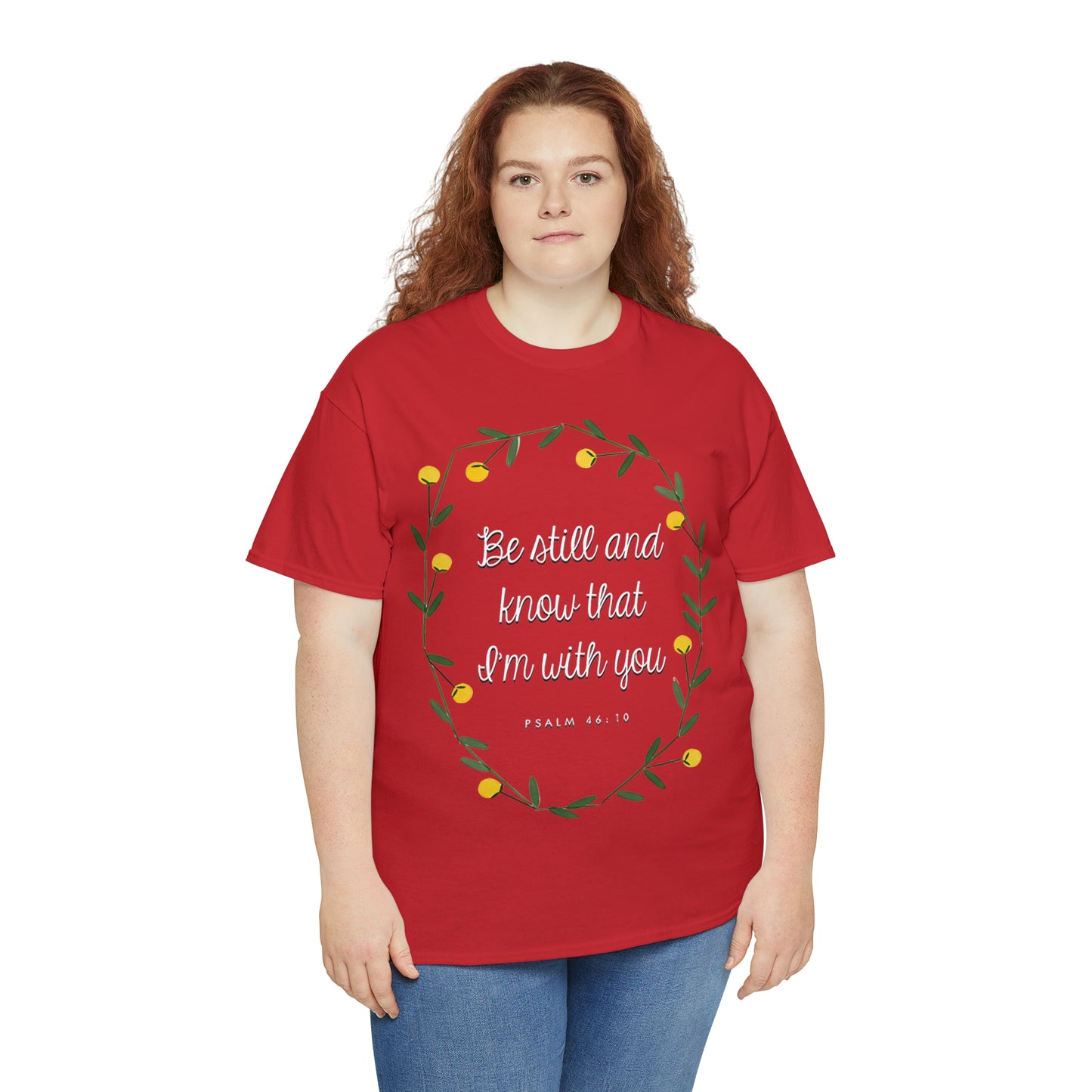 Be Still and know that I am with you (Psalm) - Unisex Heavy Cotton Short Sleeve Tee
