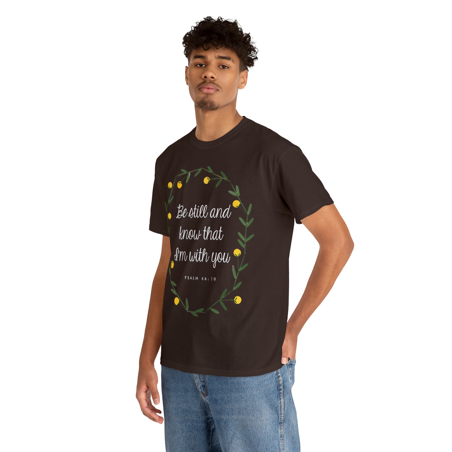 Be Still and know that I am with you (Psalm) - Unisex Heavy Cotton Short Sleeve Tee