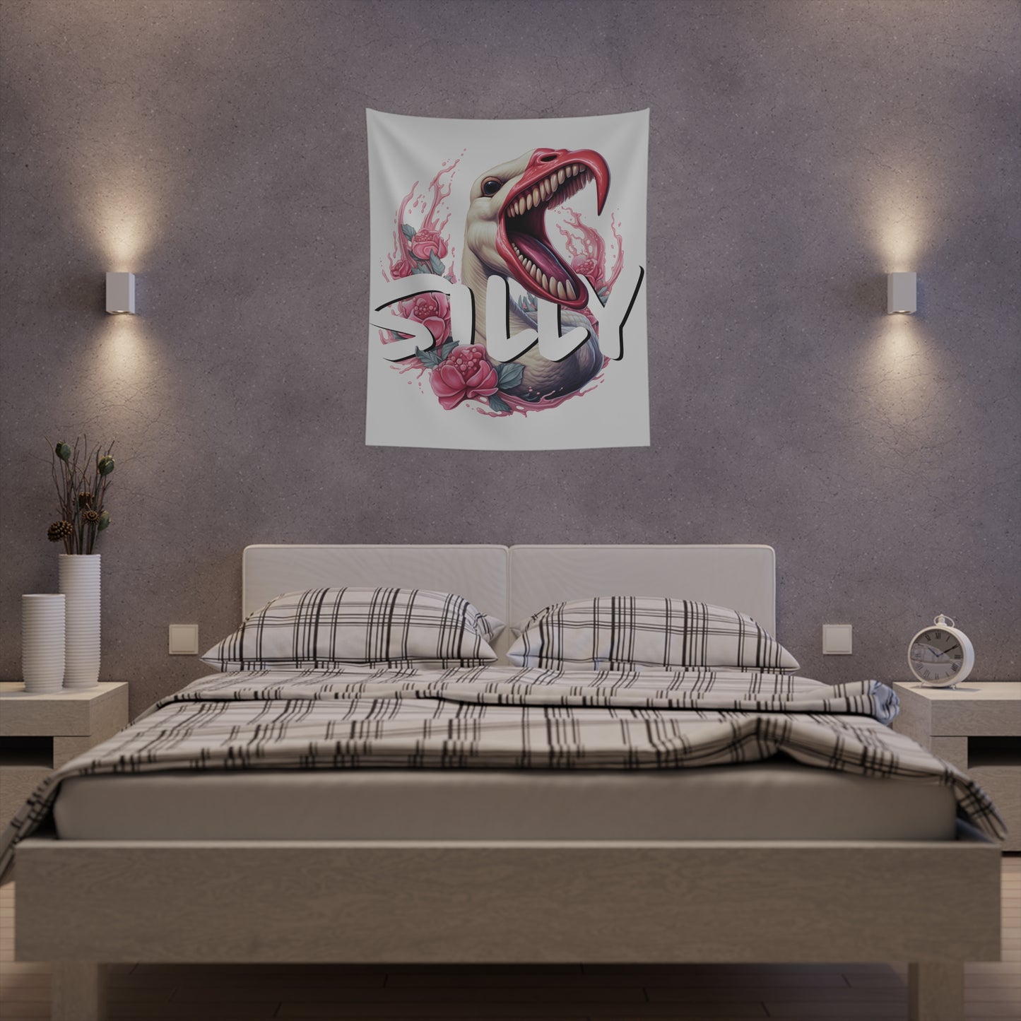 Aggressively Silly Goose Printed Wall Tapestry