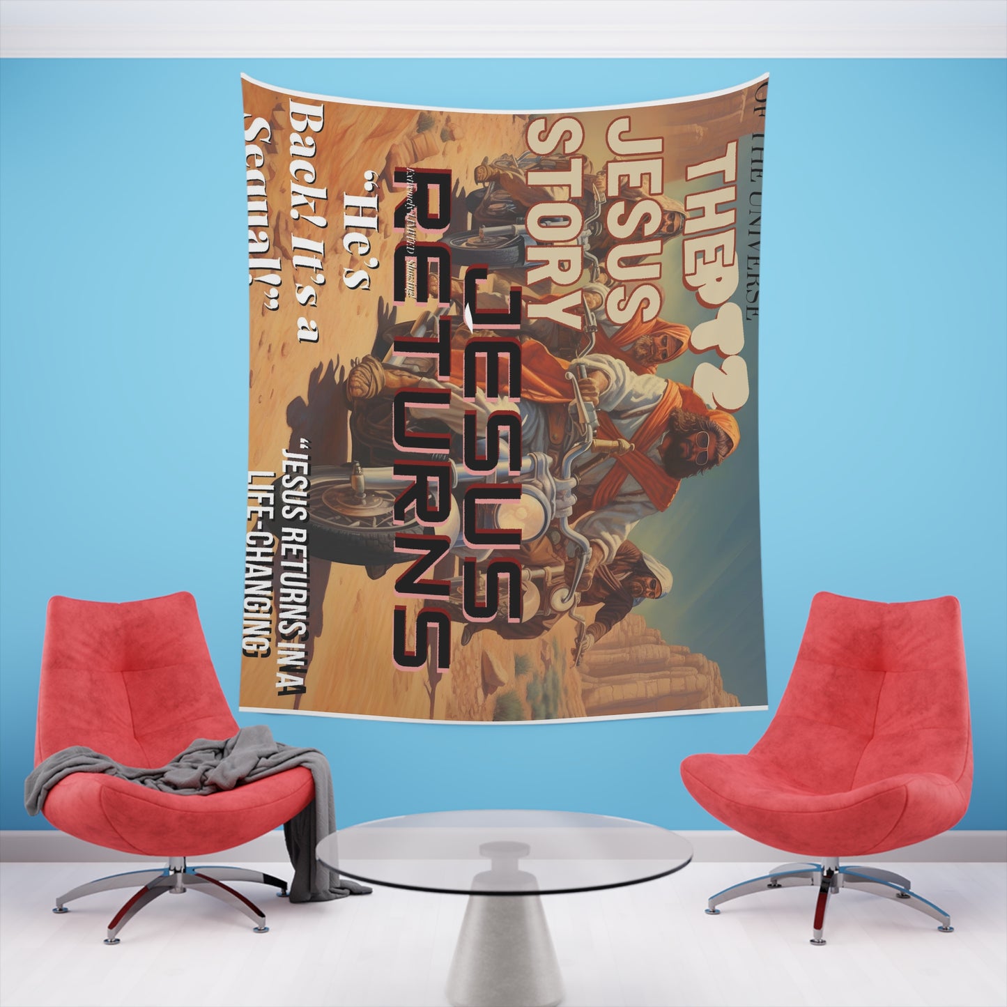 The Jesus Story PT2 “Jesus Returns  Printed Wall Tapestry