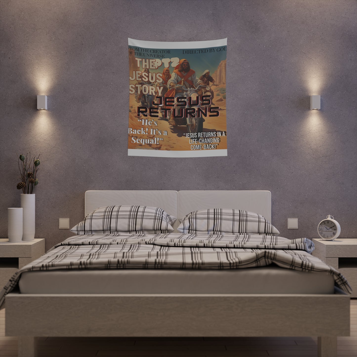 The Jesus Story PT2 “Jesus Returns  Printed Wall Tapestry