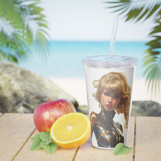 Anime Taylor Swift 3 - Plastic Tumbler with Straw