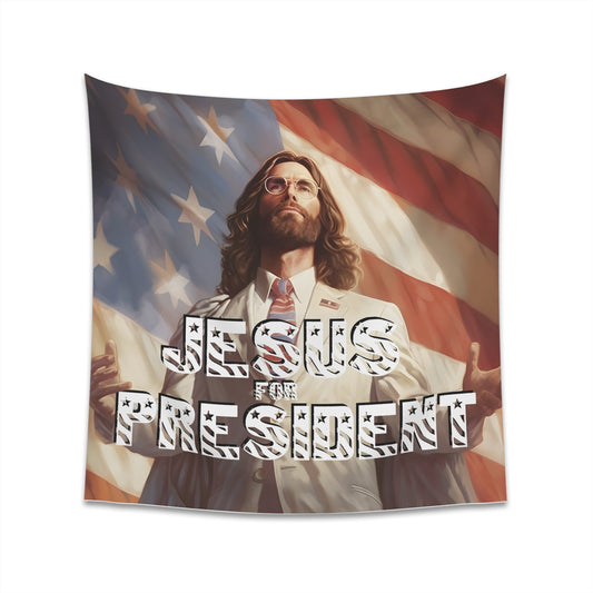 Jesus for President Printed Wall Tapestry