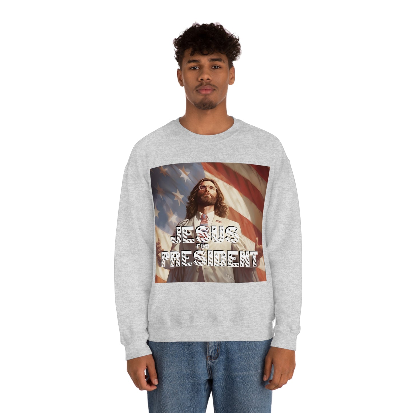 Jesus for President Unisex Heavy Blend™ Crewneck Sweatshirt