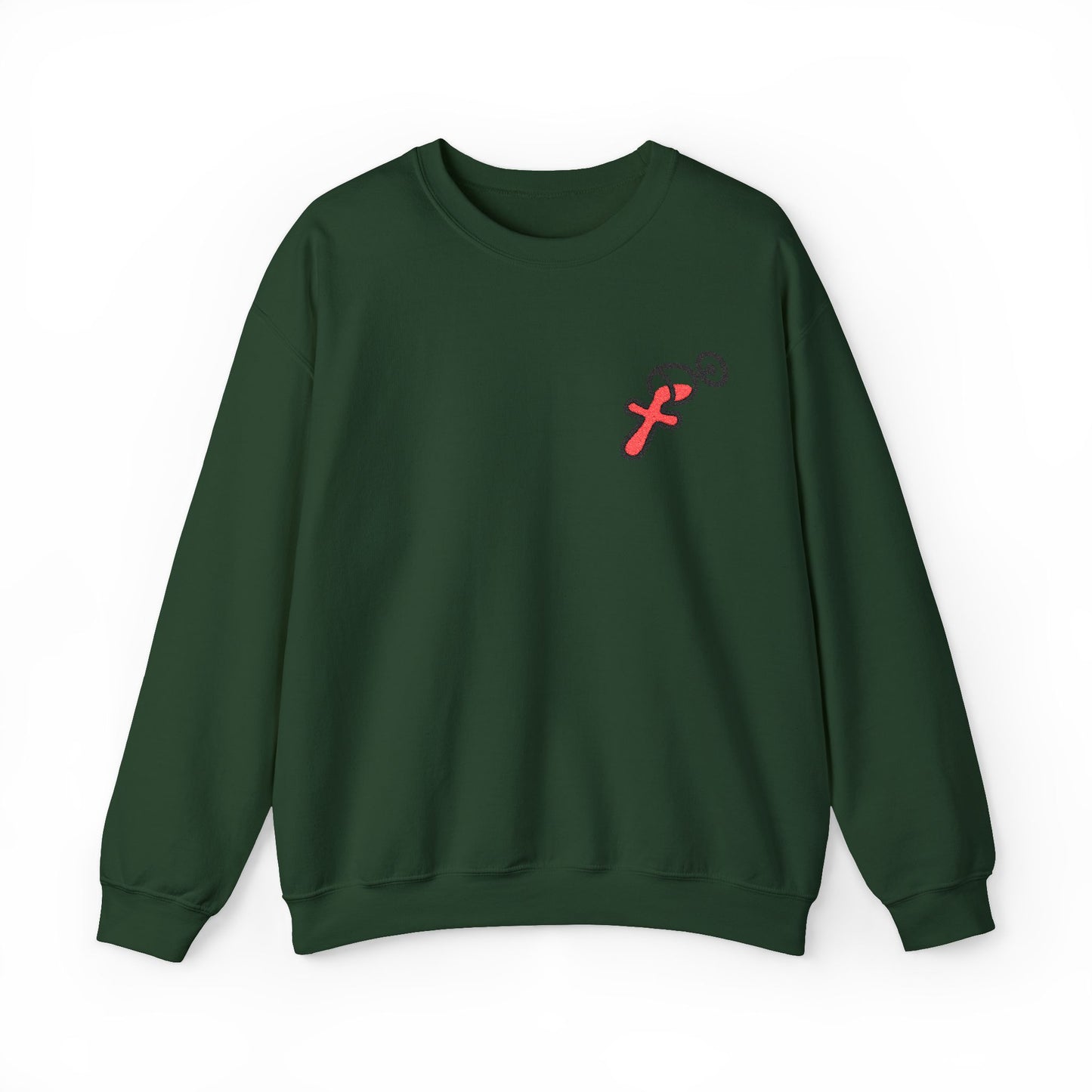 “Sip of Sacrifice” Embroidered Crewneck (Budget Gildan)