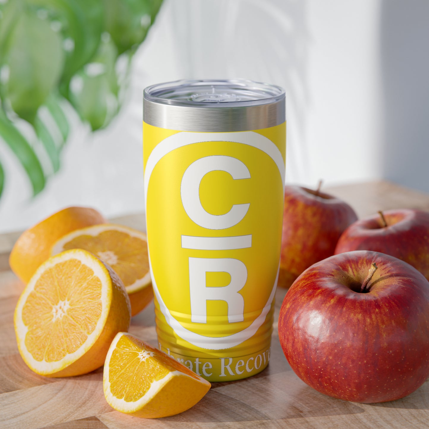 CR Celebrate Recovery Basic Logo White Ringneck Tumbler, 20oz
