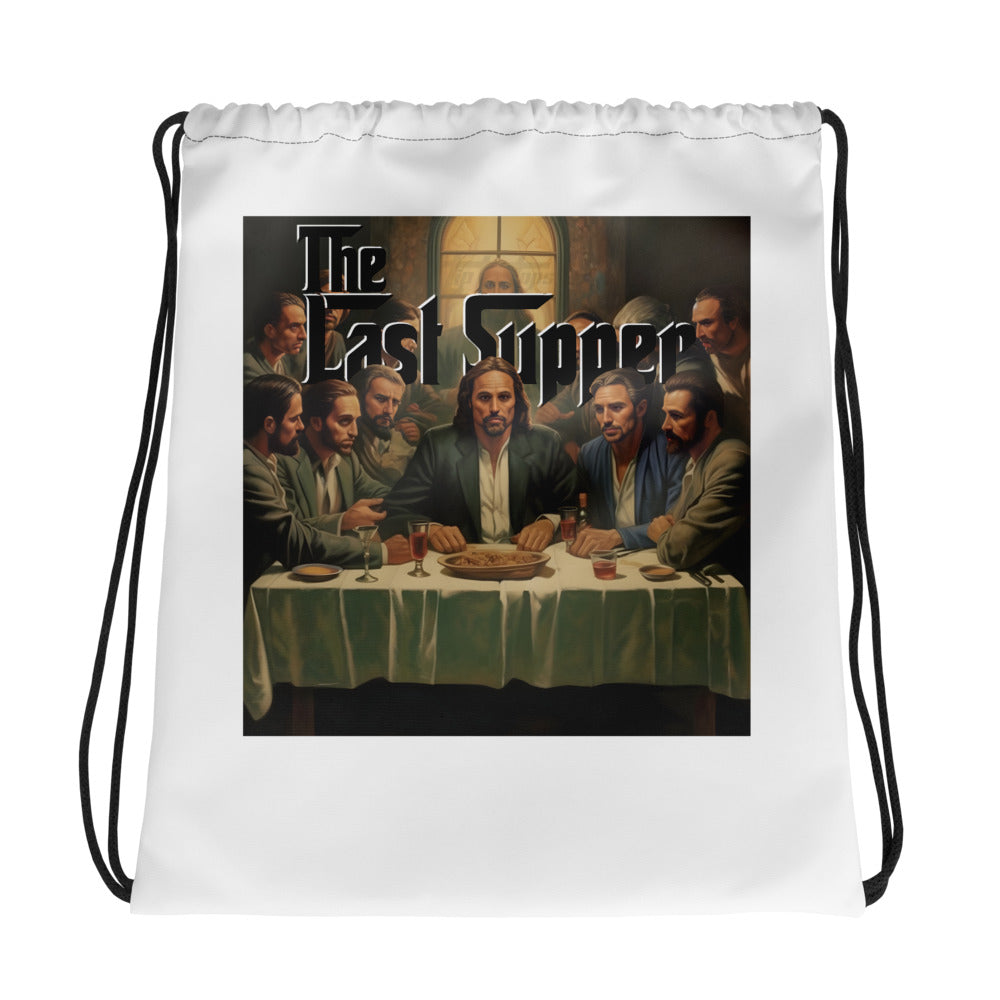 The (Mob’s) Last Supper Drawstring bag