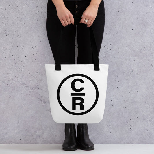 CR Celebrate Recovery Classic Basic Logo Black Font Tote bag