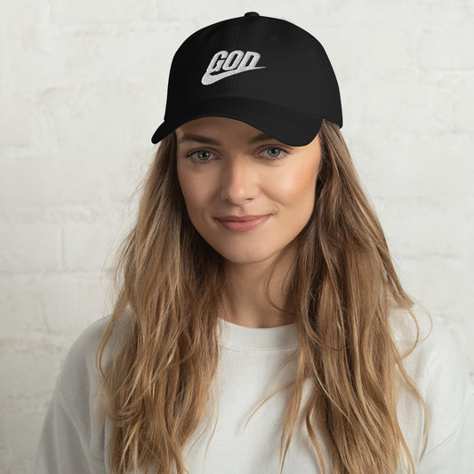 God Swoosh Logo Dad hat