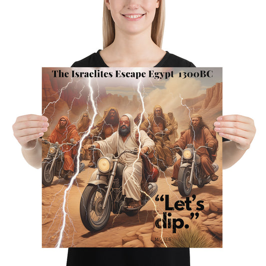 Title: "Exodus: The Grand Escape – Art with an Edge" - Poster