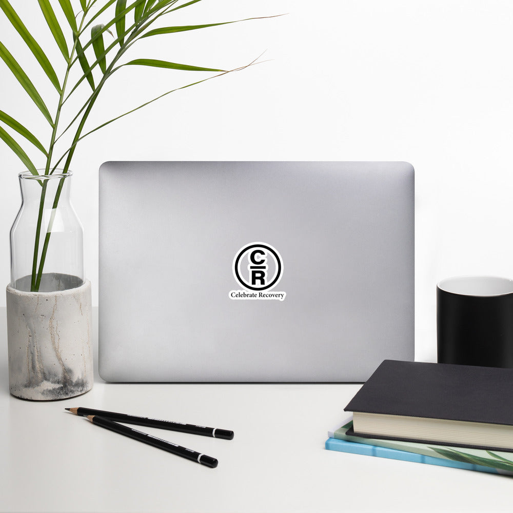 CR Celebrate Recovery Classic Logo Black Bubble-free stickers