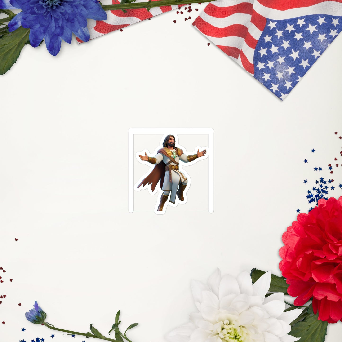 Jesus Fortnite Character Bubble-free stickers
