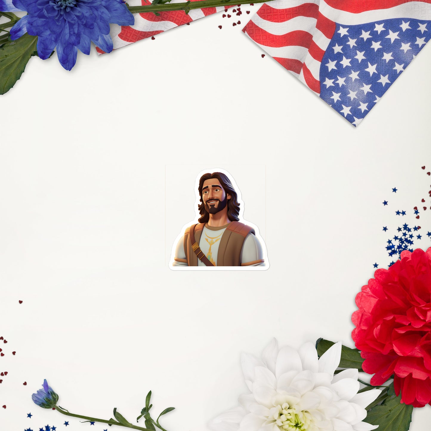 Jesus Fortnite Character 3 - Bubble-free stickers