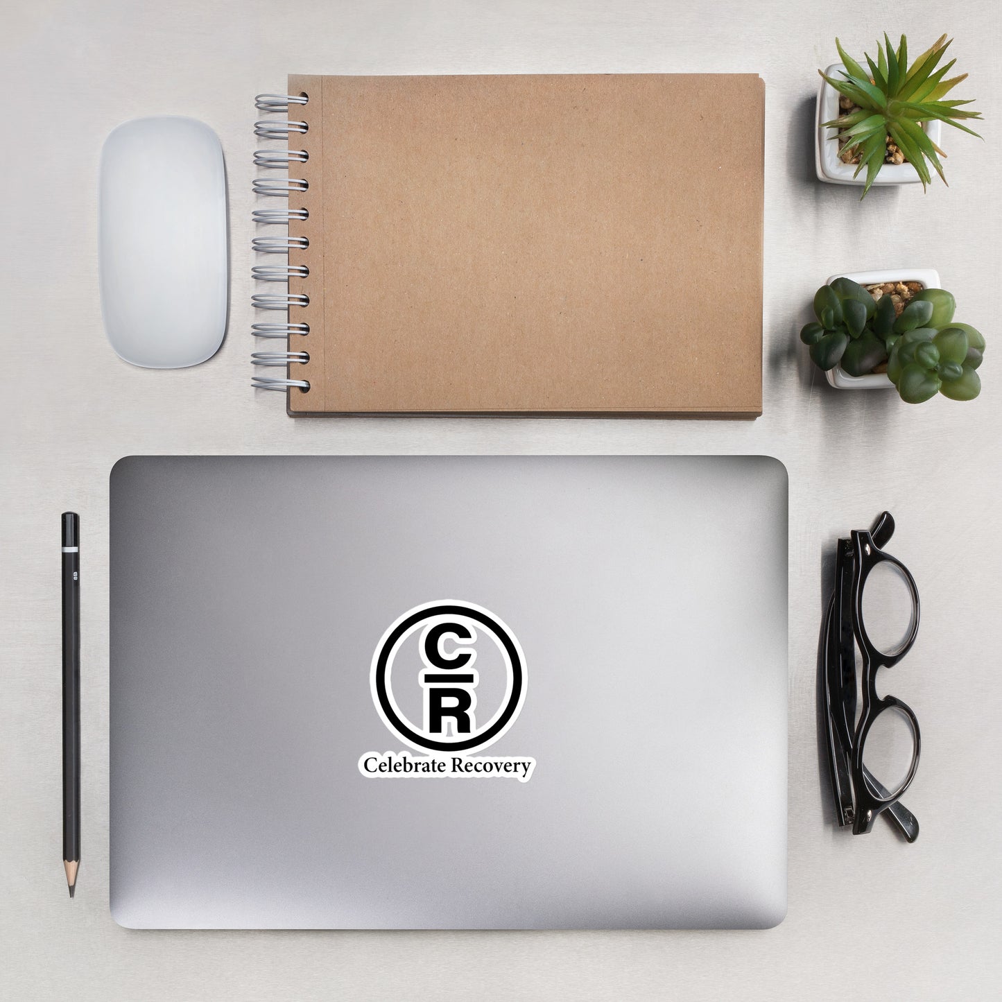 CR Celebrate Recovery Classic Logo Black Bubble-free stickers